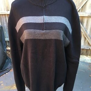 Kenneth Cole Black Cotton Pullover Sweater Size Large